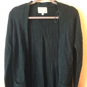 Knit evergreen cardigan